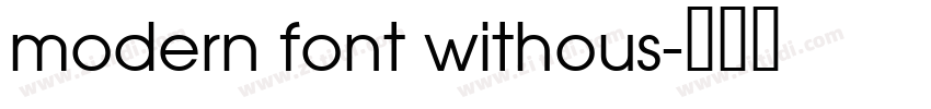 modern font withous字体转换